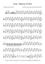 Highway to Hell - AC/DC drum sheet music
