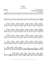 Taste - Sabrina Carpenter drum sheet music