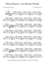 Love Will Save the Day - Whitney Houston drum sheet music