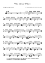 Afraid of Love - Toto drum sheet music
