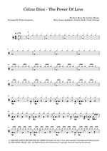 The Power of Love - Celine Dion drum sheet music