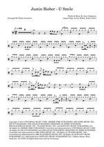 U Smile - Justin Bieber drum sheet music