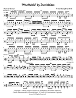 Wrathchild - Iron Maiden drum sheet music