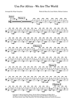 We Are the World (feat. Michael Jackson & Various Artists) - USA for Africa drum sheet music