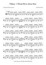 I Think We're Alone Now - Tiffany drum sheet music