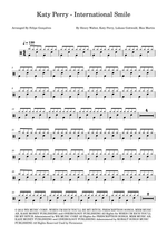 International Smile - Katy Perry drum sheet music