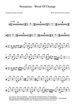 Wind of Change - Scorpions drum sheet music