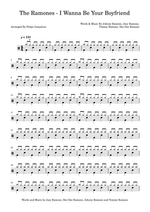 I Wanna Be Your Boyfriend - Ramones drum sheet music