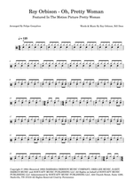 Oh, Pretty Woman - Roy Orbison drum sheet music
