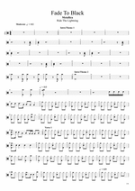 Fade to Black - Metallica drum sheet music