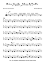 Welcome to This Day Melissa Etheridge Full Drum Transcription / Drum Sheet Music SheetMusicDirect D