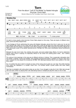 Torn - Natalie Imbruglia drum sheet music
