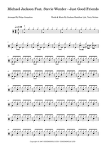 Just Good Friends (feat. Stevie Wonder) - Michael Jackson drum sheet music