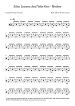 Mother - John Lennon drum sheet music