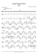 Keep Yourself Alive - Queen drum sheet music