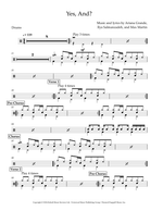 Yes, And? - Ariana Grande drum sheet music