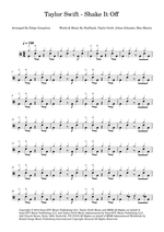 Shake It Off - Taylor Swift drum sheet music