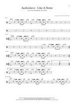 Like a Stone - Audioslave drum sheet music