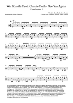 See You Again (feat. Charlie Puth) - Wiz Khalifa drum sheet music