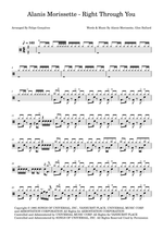 Right Through You - Alanis Morissette drum sheet music