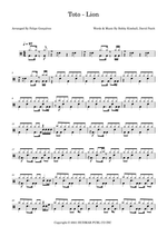 Lion - Toto drum sheet music