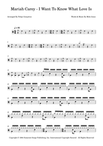 I Want to Know What Love Is - Mariah Carey drum sheet music