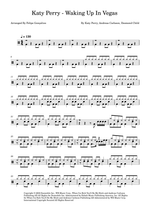 Waking Up in Vegas - Katy Perry drum sheet music