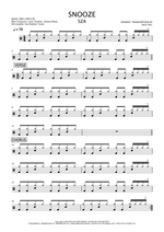 Snooze - SZA drum sheet music