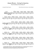 Living in America - James Brown drum sheet music