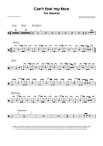 Can't Feel My Face - The Weeknd drum sheet music