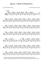 I Want to Break Free - Queen drum sheet music