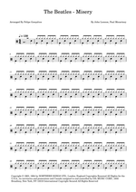 Misery - The Beatles drum sheet music