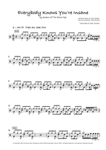 Everybody Knows That You Are Insane - Queens of the Stone Age drum sheet music