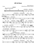 All at Once - Whitney Houston drum sheet music