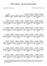 Do You Remember - Phil Collins drum sheet music