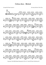 Misled - Celine Dion drum sheet music
