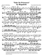 Take No Prisoners - Megadeth drum sheet music