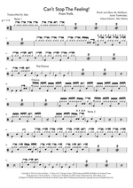 Can't Stop the Feeling! - Justin Timberlake drum sheet music