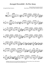 So Far Away - Avenged Sevenfold drum sheet music