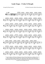 I Like It Rough - Lady Gaga drum sheet music
