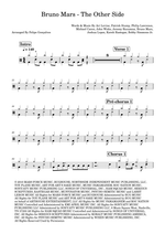 The Other Side - Bruno Mars drum sheet music