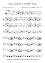 Dirty Deeds Done Dirt Cheap - AC/DC drum sheet music