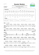 Sweater Weather - The Neighbourhood drum sheet music