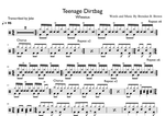 Teenage Dirtbag - Wheatus drum sheet music
