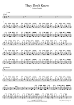 They Don't Know Ariana Grande Full Drum Transcription / Drum Sheet Music SheetMusicDirect D