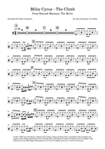 The Climb - Miley Cyrus drum sheet music