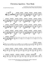 Your Body - Christina Aguilera drum sheet music