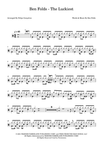 The Luckiest - Ben Folds drum sheet music