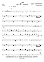 Stay (feat. Justin Bieber) - The Kid Laroi drum sheet music
