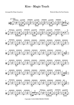 Magic Touch - Kiss drum sheet music